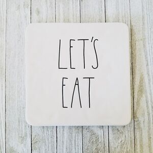 RAE DUNN “Let’s Eat” Serving Hot Plate.